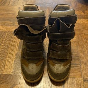 Isabel Marant high top green sneakers size 39